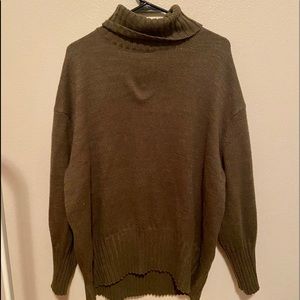 Green Turtleneck Sweater